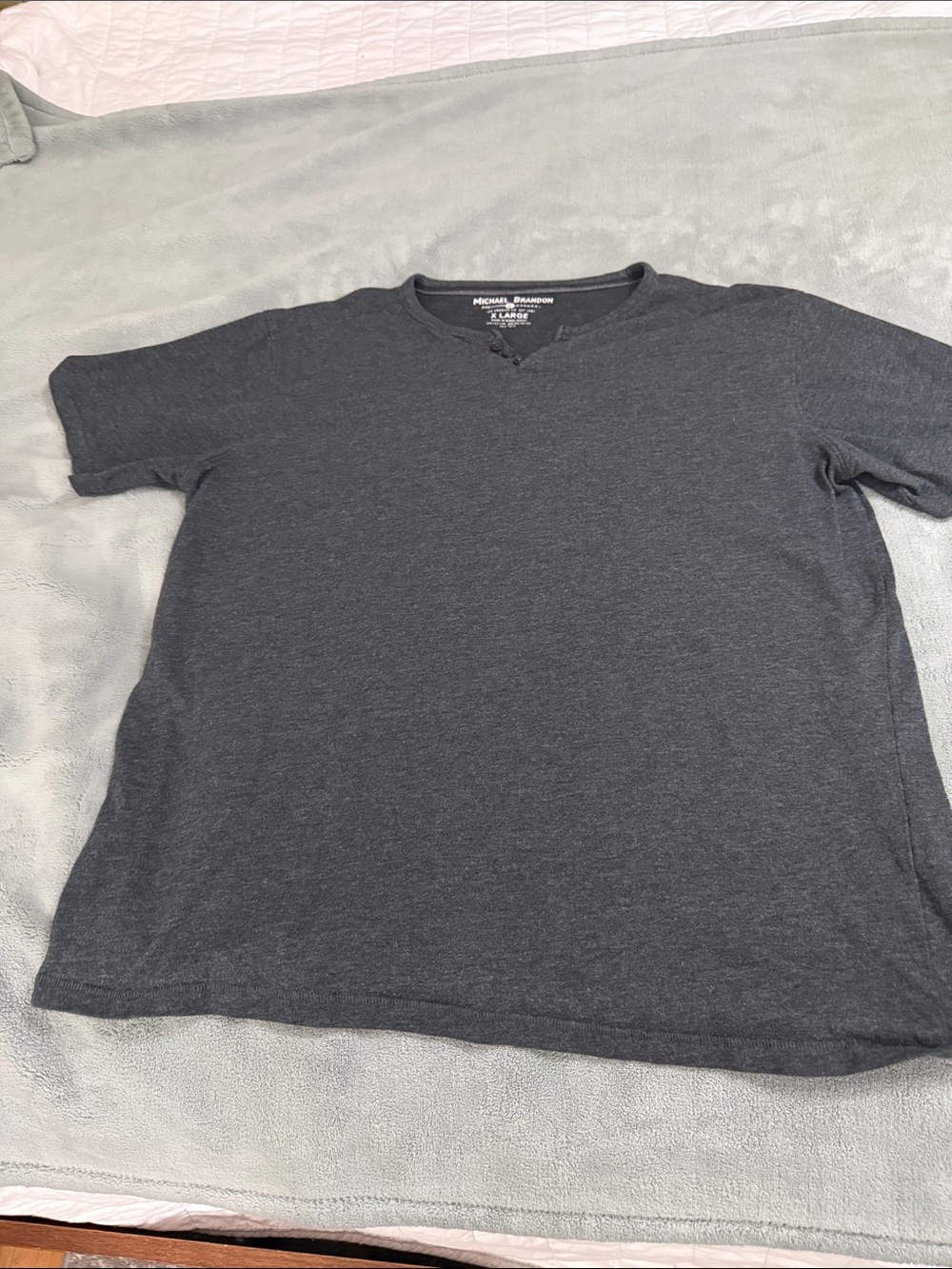 Michael Brandon Dark Charcoal Short Sleeve Crewneck Tee